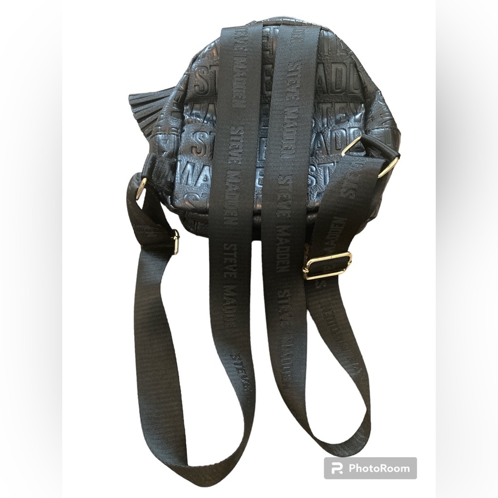 Steve Madden Black Mini Backpack. EUC - Picture 8 of 8